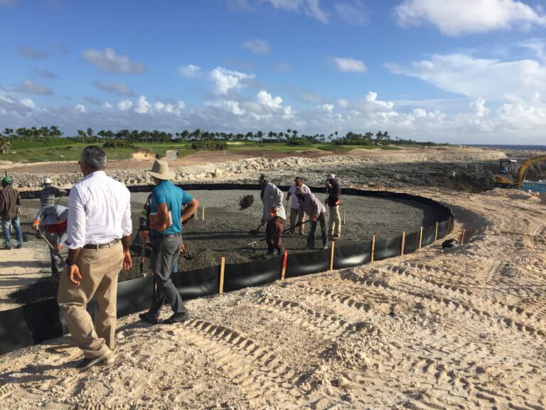 9th green - rebuild
