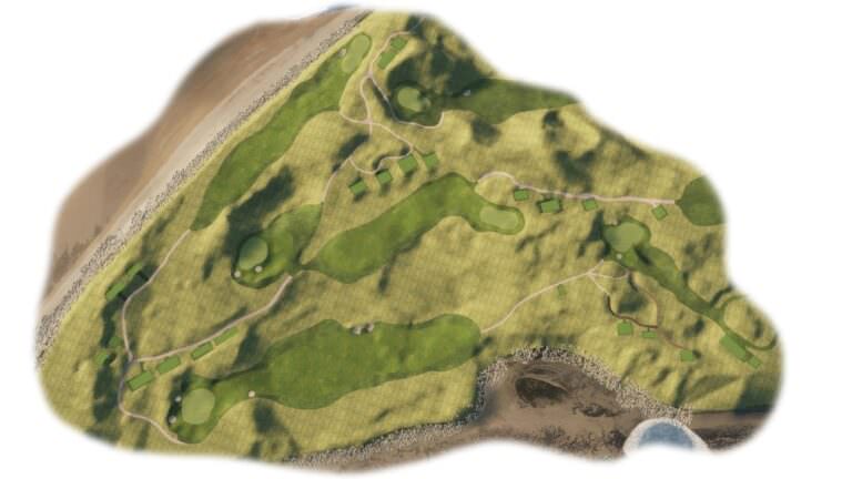 Ballybunion Cashen Course 3D Aerial Rendering of the proposed changes