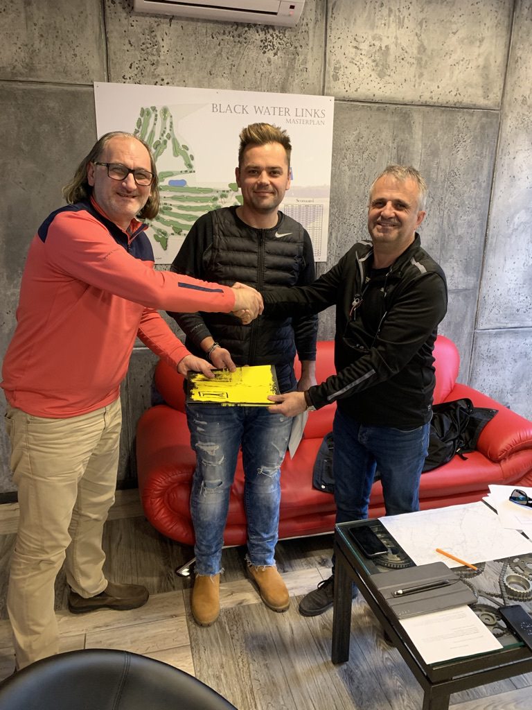 On signing - Waldemar Szadny, Lukasz Szadny, Andrzej Wentland - Copyright All Golf Services