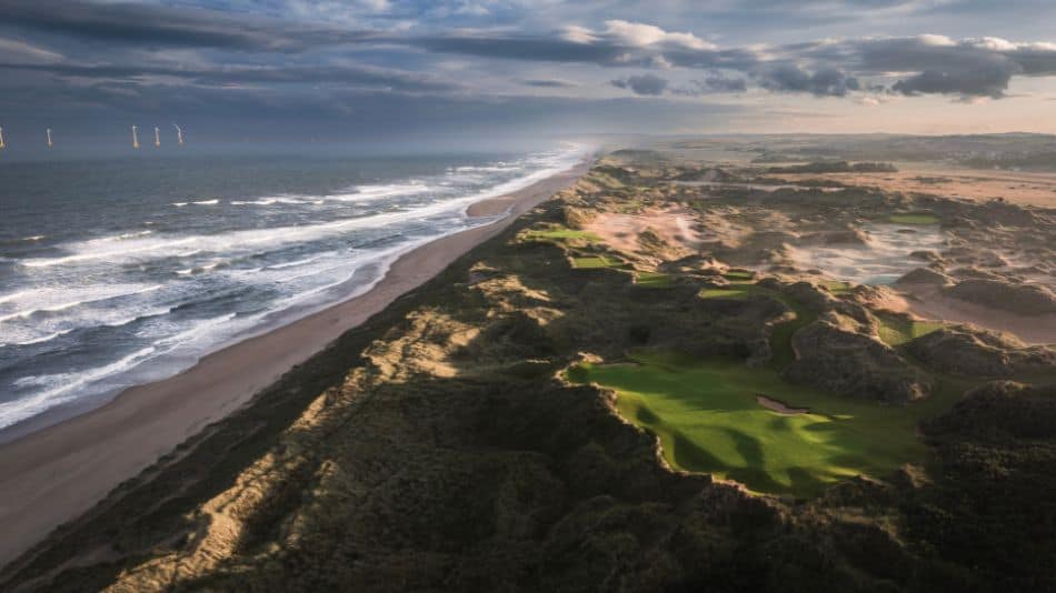 The course plays among rugged dunes alongside the North Sea, MacLeod Course, Trump Aberdeen. Image: Jacob Sjoman