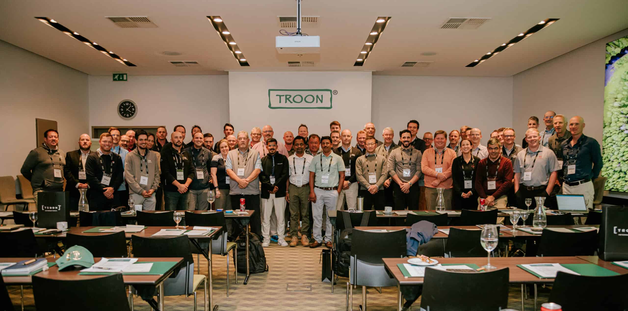 Group shot of speakers and attendees at the Troon Int Agronomy Conference