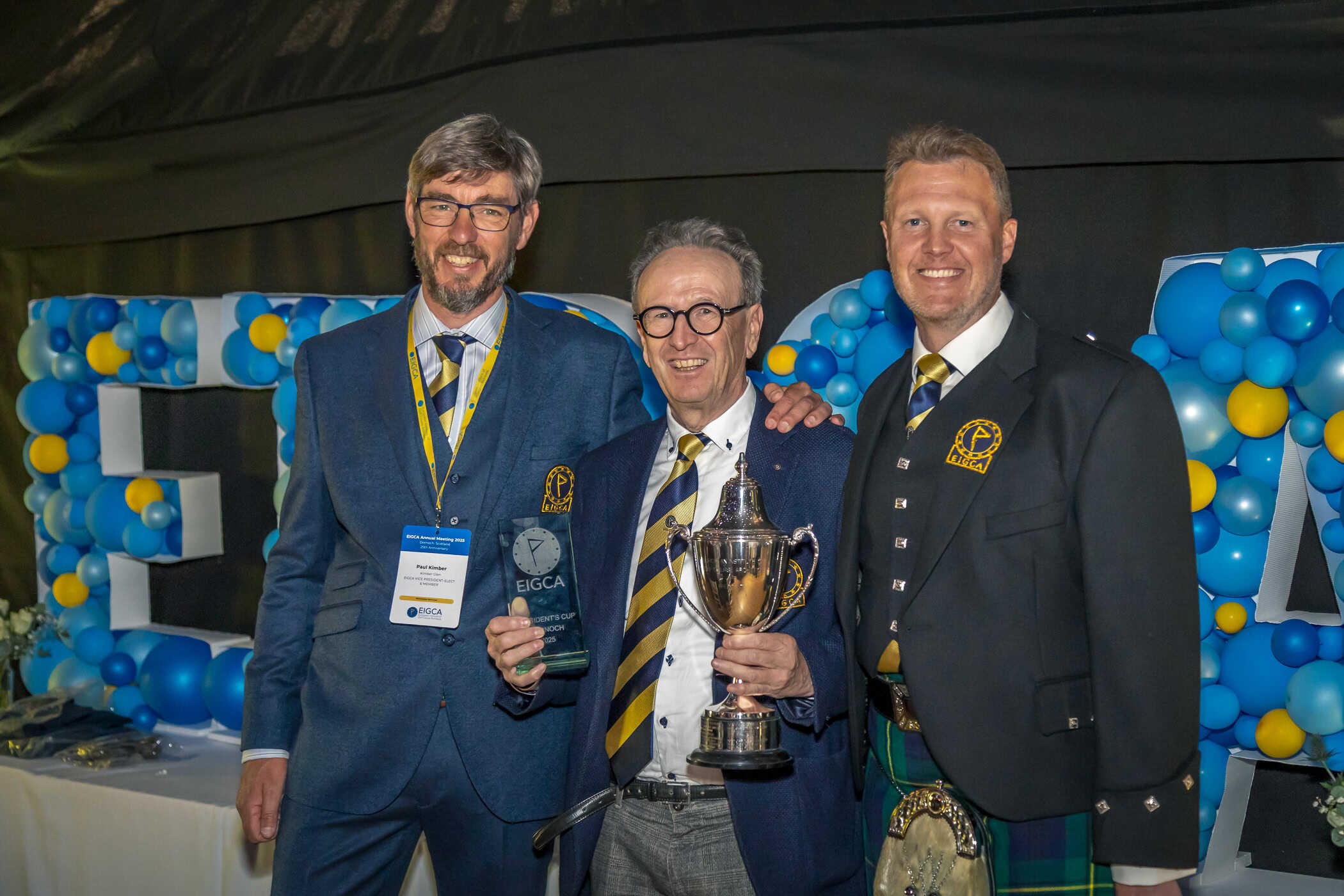Wilfried Moroder, winner of the President's Cup 2025 (centre)