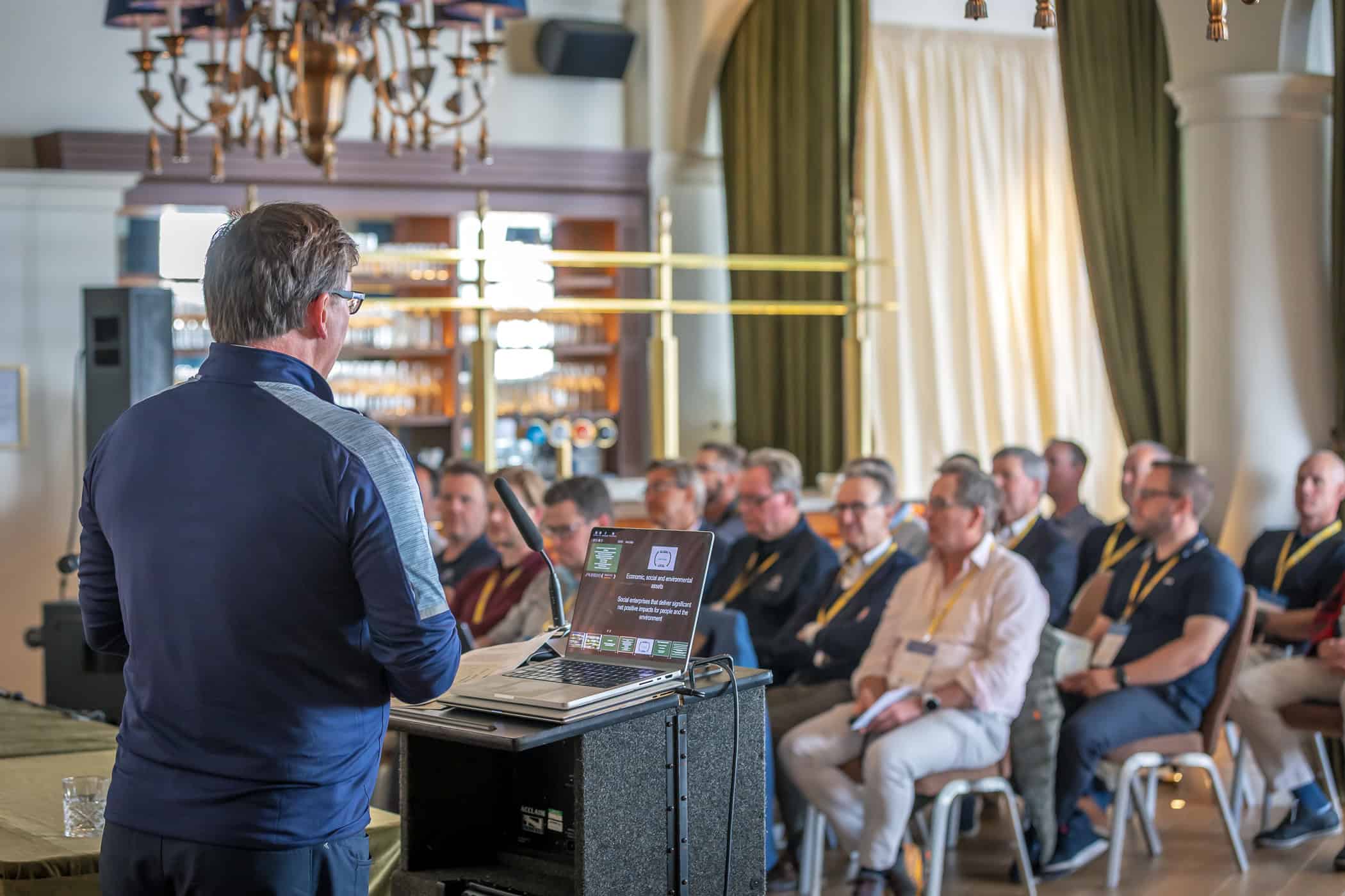 EIGCA Conference - May 2025. Jonathan Smith, GEO, addresses delegates