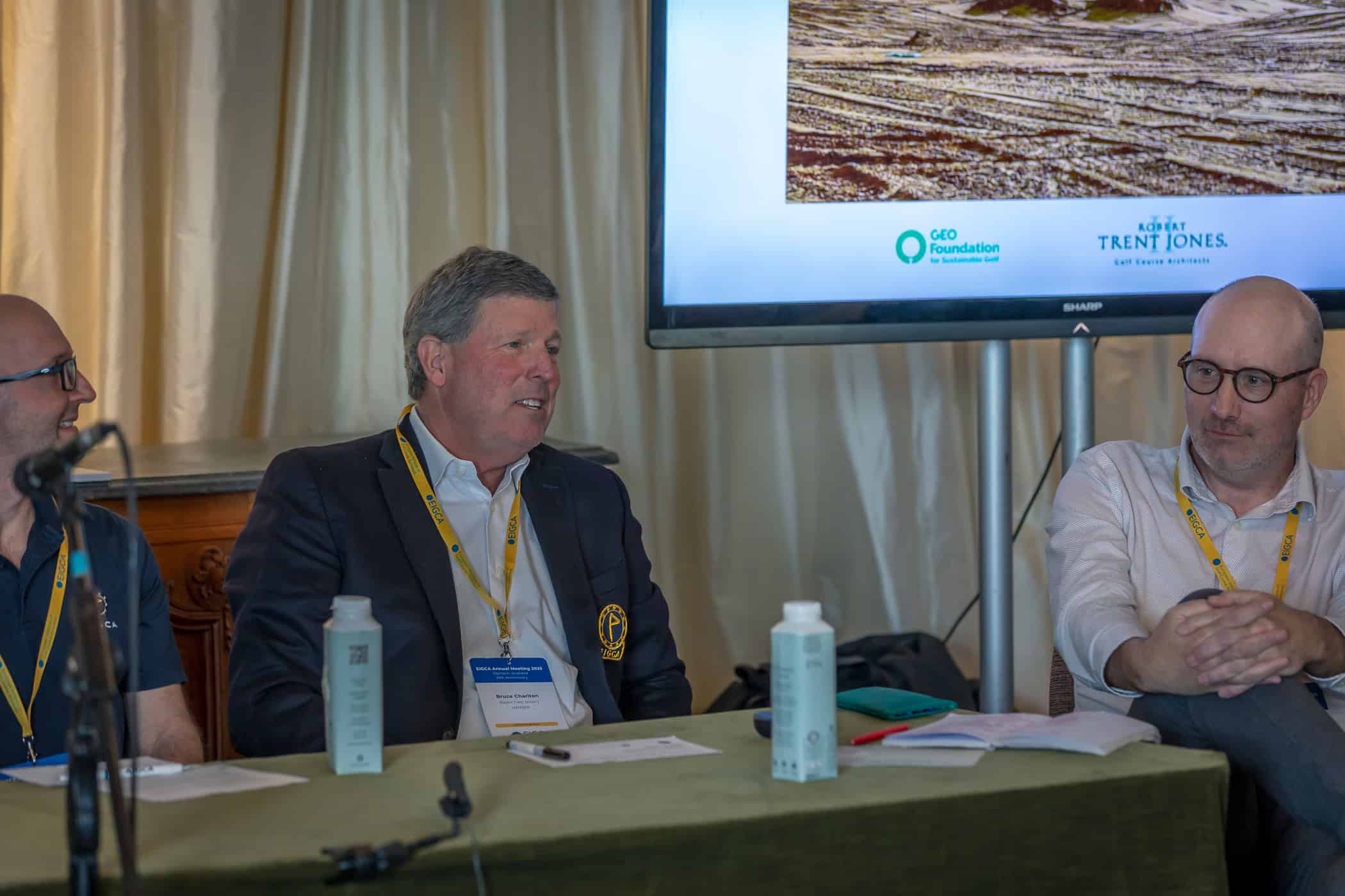 Bruce Charlton (centre) and Mike Gorman (right) - panel speaker at EIGCA Annual Conference 2025