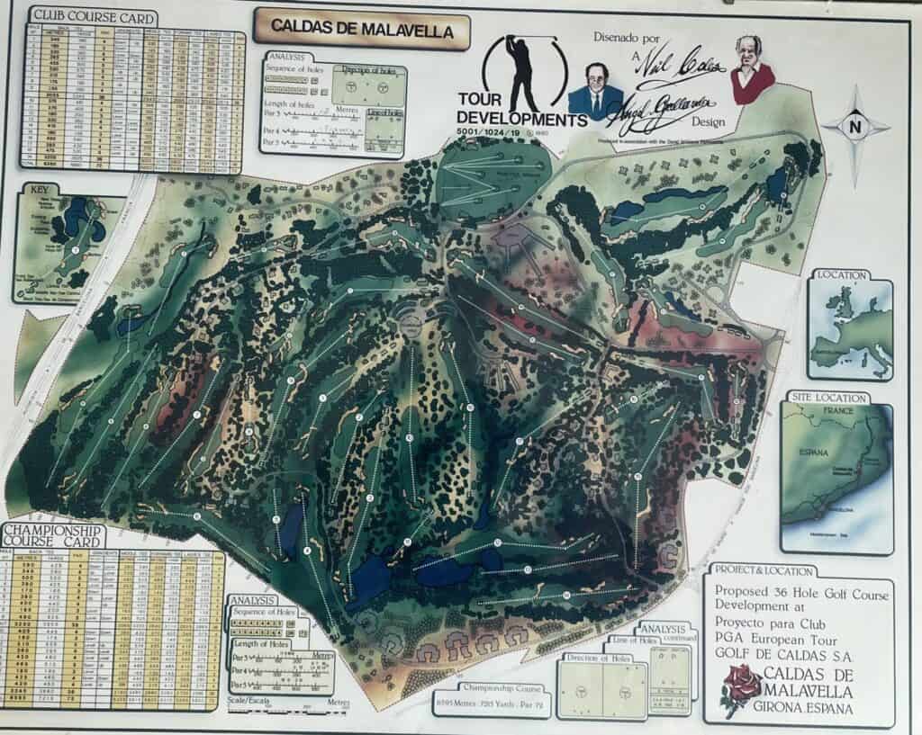 The original masterplan for the resort, which was initially known as Golf de Caldas. Photo courtesy of David Williams